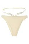 Magda Butrym Pearl-detailing Bikini Bottoms In Nude