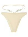 Magda Butrym Beaded Bikini Bottoms In White