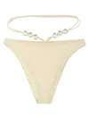 Magda Butrym Beaded Bikini Bottoms In White
