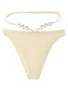 Magda Butrym Pearl-detailing Bikini Bottoms In Nude