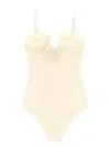 Magda Butrym Cream Stretch Nylon Swimsuit In Neutral