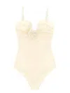Magda Butrym Cream Stretch Nylon Swimsuit In Neutral