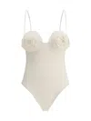 Magda Butrym One-piece Flower Swims In White