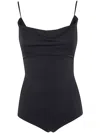 Magda Butrym Backless Scoop Neck Spaghetti Strap Swimsuit In Black