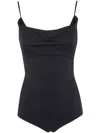 Magda Butrym Backless Scoop Neck Spaghetti Strap Swimsuit In Black