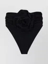 Magda Butrym Swimsuit High-waisted Floral Embellishment In Black