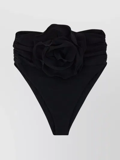 MAGDA BUTRYM SWIMSUIT HIGH-WAISTED FLORAL EMBELLISHMENT