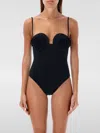 Magda Butrym Thin Shoulder Strap One-piece Swimsuit In Black