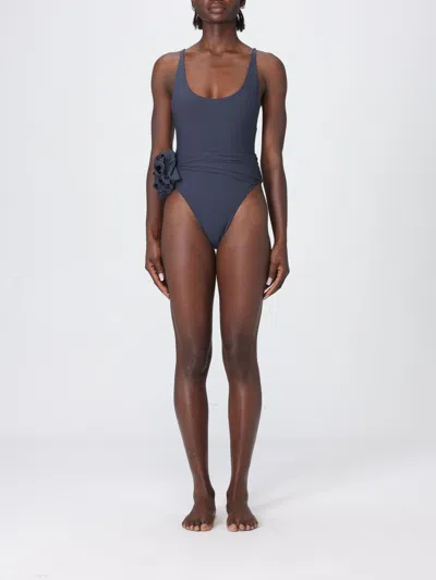 Magda Butrym Flower Waist Onepiece Swimwear In Blue