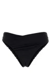 Magda Butrym High-waisted Bikini Bottom Ruched Detailing In Black