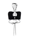 Magda Butrym Jersey Halter Bikini Top In Black