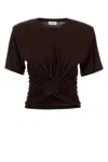 Magda Butrym Tshirt 02 Topwear In Brown Cellulose In Brown