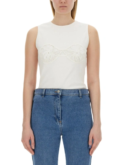 Magda Butrym Crochet-bra Tank Top In White