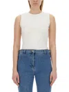 Magda Butrym T-shirt Crochet Bra In White