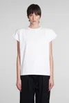 Magda Butrym T-shirt With Padded Shoulders In White