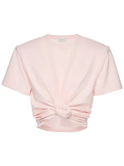 Magda Butrym T-shirt With Knot In Pink