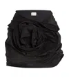 Magda Butrym Silk Mini Skirt With 3d In Black