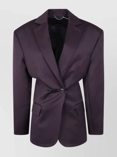 Magda Butrym Tailored Blazer Belted Waist In Neutral
