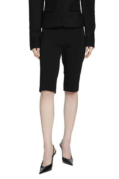 Magda Butrym Tailored Knee-length Fitted Pants In Black