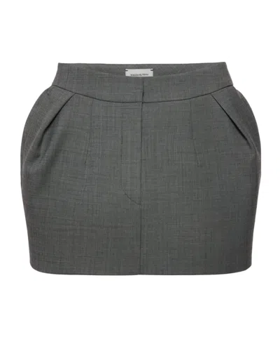 Magda Butrym Tailored Mini Skirt In Grey In Multi