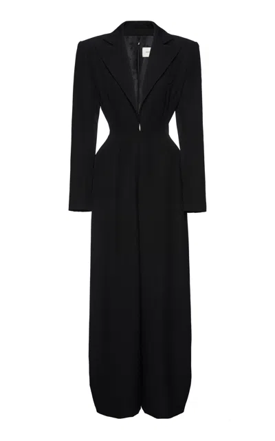 Magda Butrym Tailored Wool Jumpsuit In Black