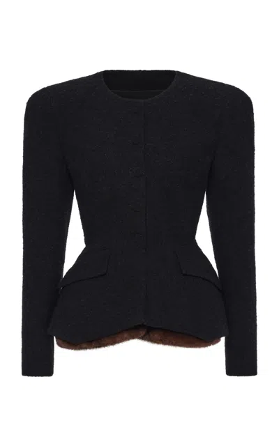 Magda Butrym Tailored Wool-blend Jacket In Black
