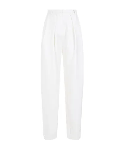 Magda Butrym Tapered High-waisted Trousers In White