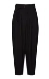 Magda Butrym Tapered Wool Straight-leg Pants In Black
