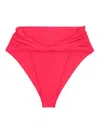 Magda Butrym Twisted Bikini Briefs With High-rise Design And Detail In Fucsia