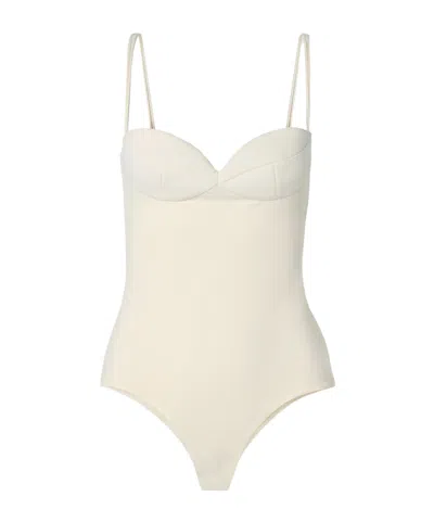 Magda Butrym Thin-strapped One-piece Swimsuit In White