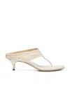 Magda Butrym Thong Heel Crochet Sandals In White