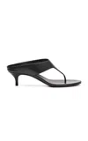 Magda Butrym 45 Satin And Leather Thong Sandals In Black
