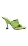 Magda Butrym Thong Heel Leather Sandals In Green