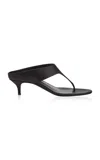 Magda Butrym 45 Satin And Leather Thong Sandals In Black