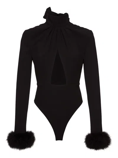 Magda Butrym Tie-fastening Neck Bodysuit In Multi