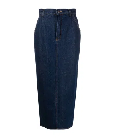 MAGDA BUTRYM TIMA DENIM MID-LENGTH SKIRT