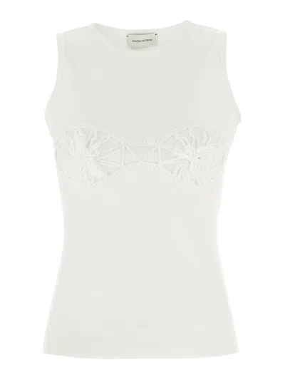 Magda Butrym Ribbed Top In White