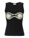 Magda Butrym Embellished Jersey Tank Top In Black