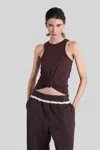 Magda Butrym Top 02 Tank Top In Brown Cellulose In Brown