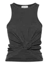 Magda Butrym Knotted Cotton And Silk Tank Top