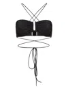 Magda Butrym Beaded Cut-out Bikini Bottoms In Black