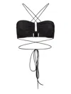 Magda Butrym Beaded Cut-out Bikini Bottoms In Black