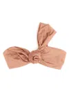 Magda Butrym Floral-appliqué One-shoulder Bikini Top In Pink