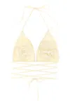 Magda Butrym Off-white Floral Bikini Top In White