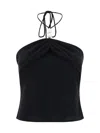 Magda Butrym Halterneck Crop Top In Black