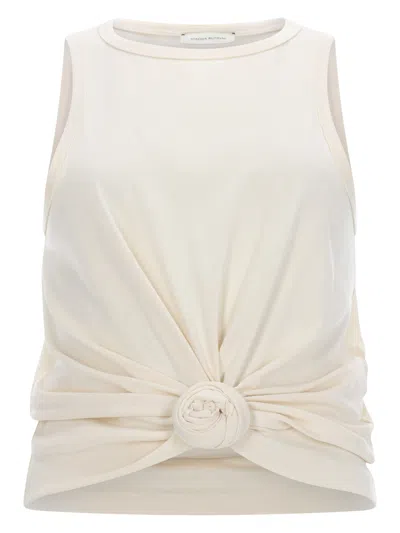 Magda Butrym Top Con Dettaglio Floreale In Neutral