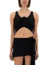 Magda Butrym Swim Bra Floral Embellishment In Black