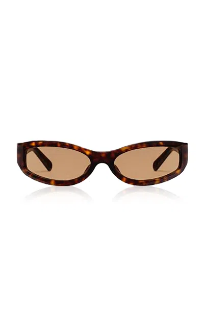 Magda Butrym Tortoise Brown Slim Sunglasses In Multi