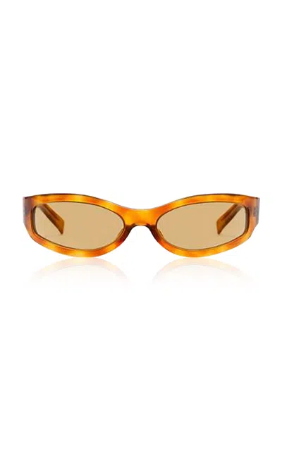 Magda Butrym Tortoise Light Brown Slim Sunglasses In Multi