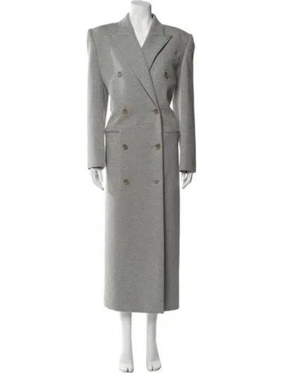 Pre-owned Magda Butrym Trench Coat In Gray